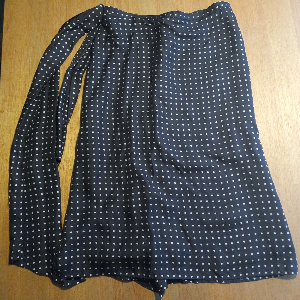 Max Mara silk brown polka dot A-line skirt medium